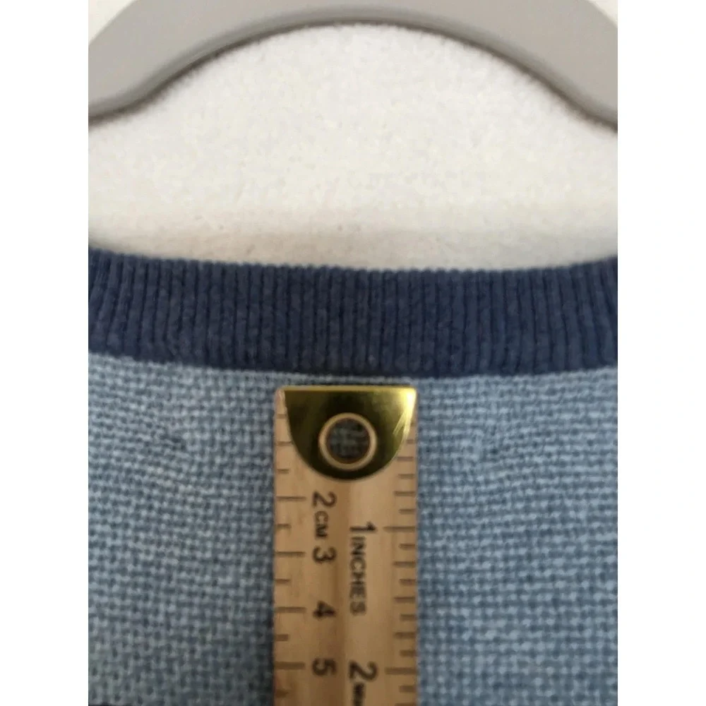 Brooks Brothers Sweater‎ Mens Medium Blue Striped Crewneck Cashmere Pullover